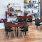 Kee Round Classroom Tables, 48 W, 48 L, 23-34 H, Wood, Metal, Cherry TB48RNDCHAPBK - alternate 3